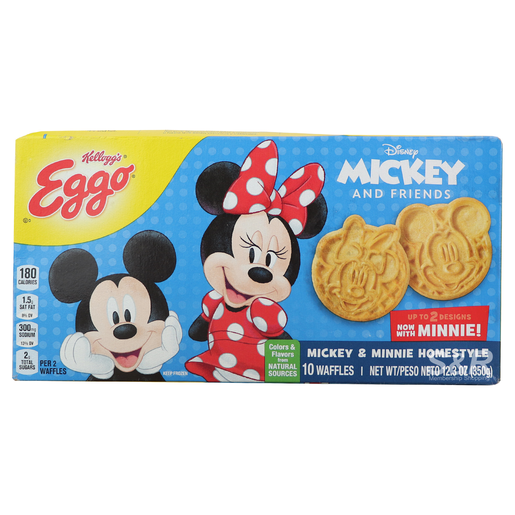 Kellogg's Eggo Mickey Homestyle Waffles (35g x 10pcs)